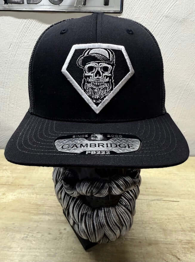 Super Beard Man Black Out Trucker Hat Superman Inspired