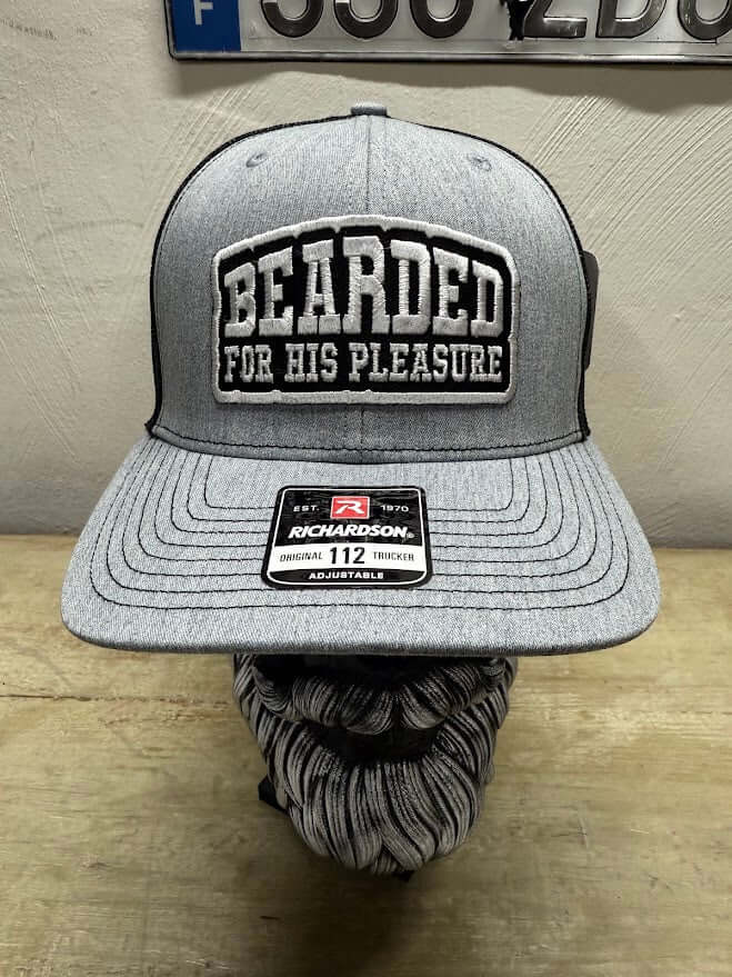 Bearded For HIS Pleasure Trucker Hat Great Beard Guy Gift