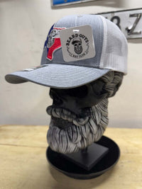 Texas Bearded Skull Cowboy Trucker Hat Snapback