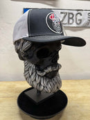 USA Bearded Skull Patriot Patch On Trucker Hat Great For 4th of July