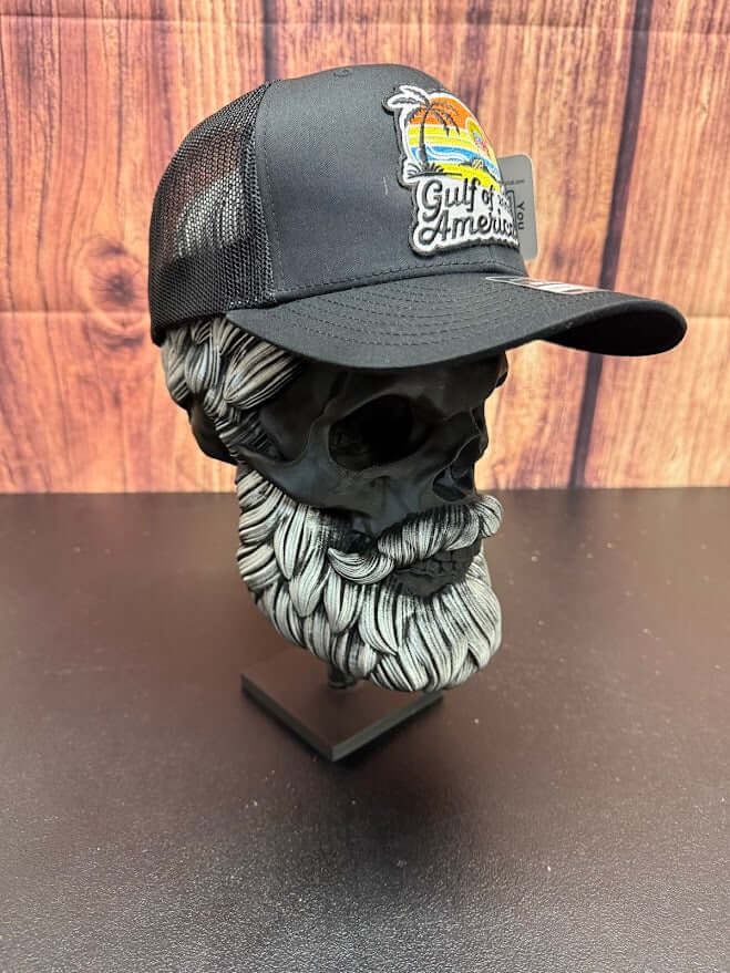 Gulf Of America 2025 Embroidered Patch Trucker Hat Beard Guys Hat Club