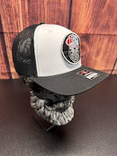 USA Bearded Skull Patriot Patch On Trucker Hat Great For 4th of July