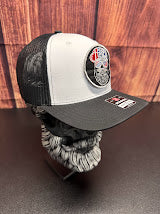 USA Bearded Skull Patriot Patch On Trucker Hat Great For 4th of July