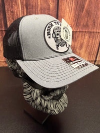 Born to Ride Biker Trucker Hats - Bearded Skull Embroidery Patch