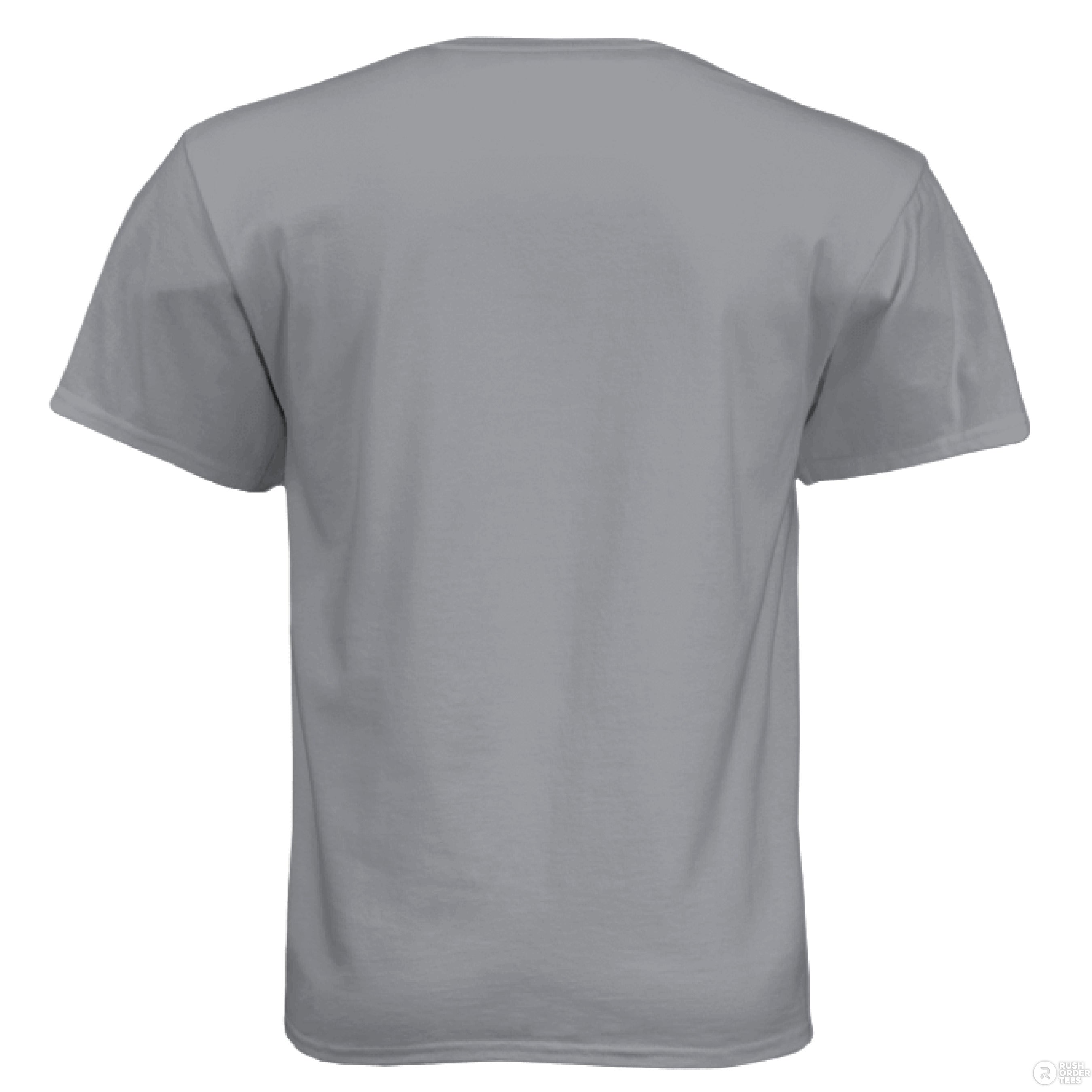 It's Never Too Long Hanes Tee Shirt For Bearded Guys Graphite - BACK