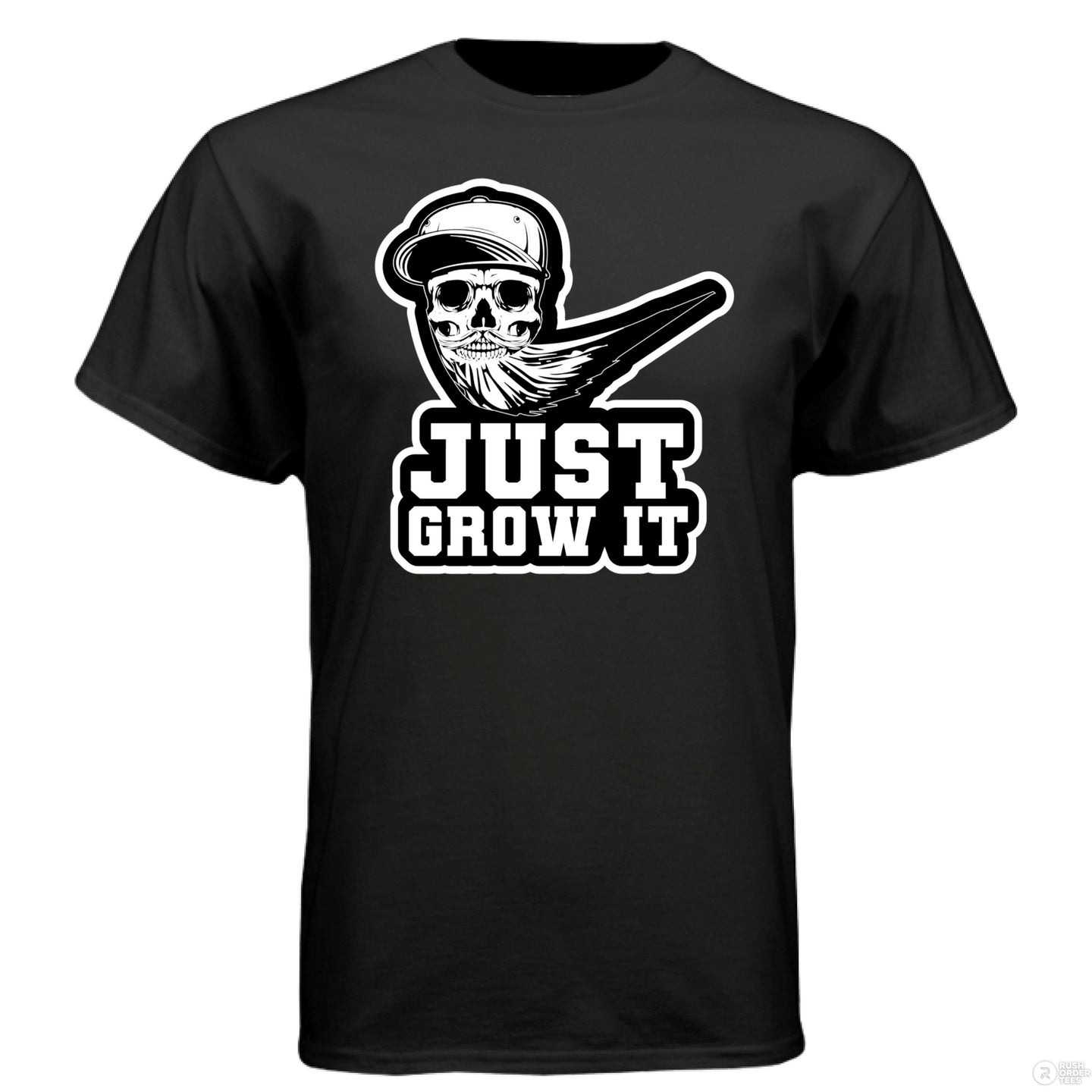 Just Grow It Funny Beard Hanes Tee Shirt