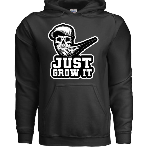 Just Grow It Funny Beard Hoodie