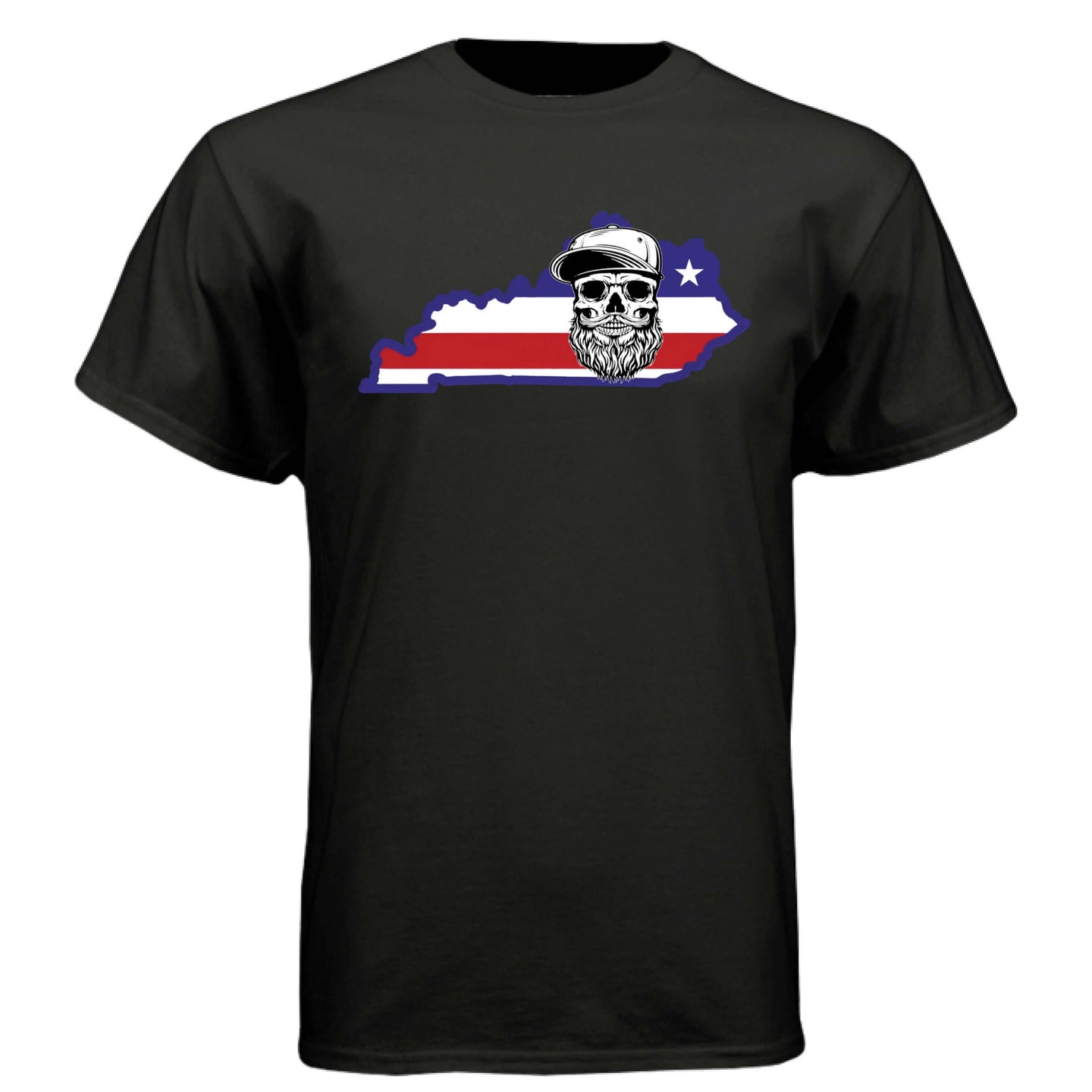 Kentucky Bearded Skull Pride T-Shirt – Bold Style for True Beard Lovers