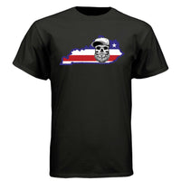 Kentucky Bearded Skull Pride T-Shirt – Bold Style for True Beard Lovers  BLACK - FRONT
