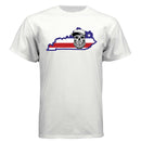 Kentucky Bearded Skull Pride T-Shirt – Bold Style for True Beard Lovers  WHITE - FRONT