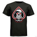 King of Aces Bearded Skull Hanes T Shirt Black