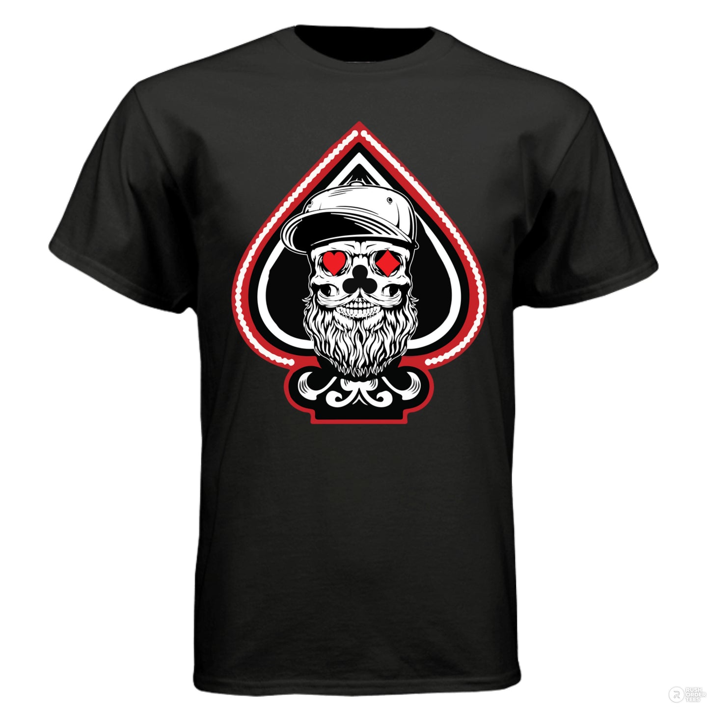 King of Aces Bearded Skull Hanes T Shirt