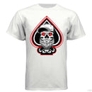 King of Aces Bearded Skull Hanes T Shirt white 1