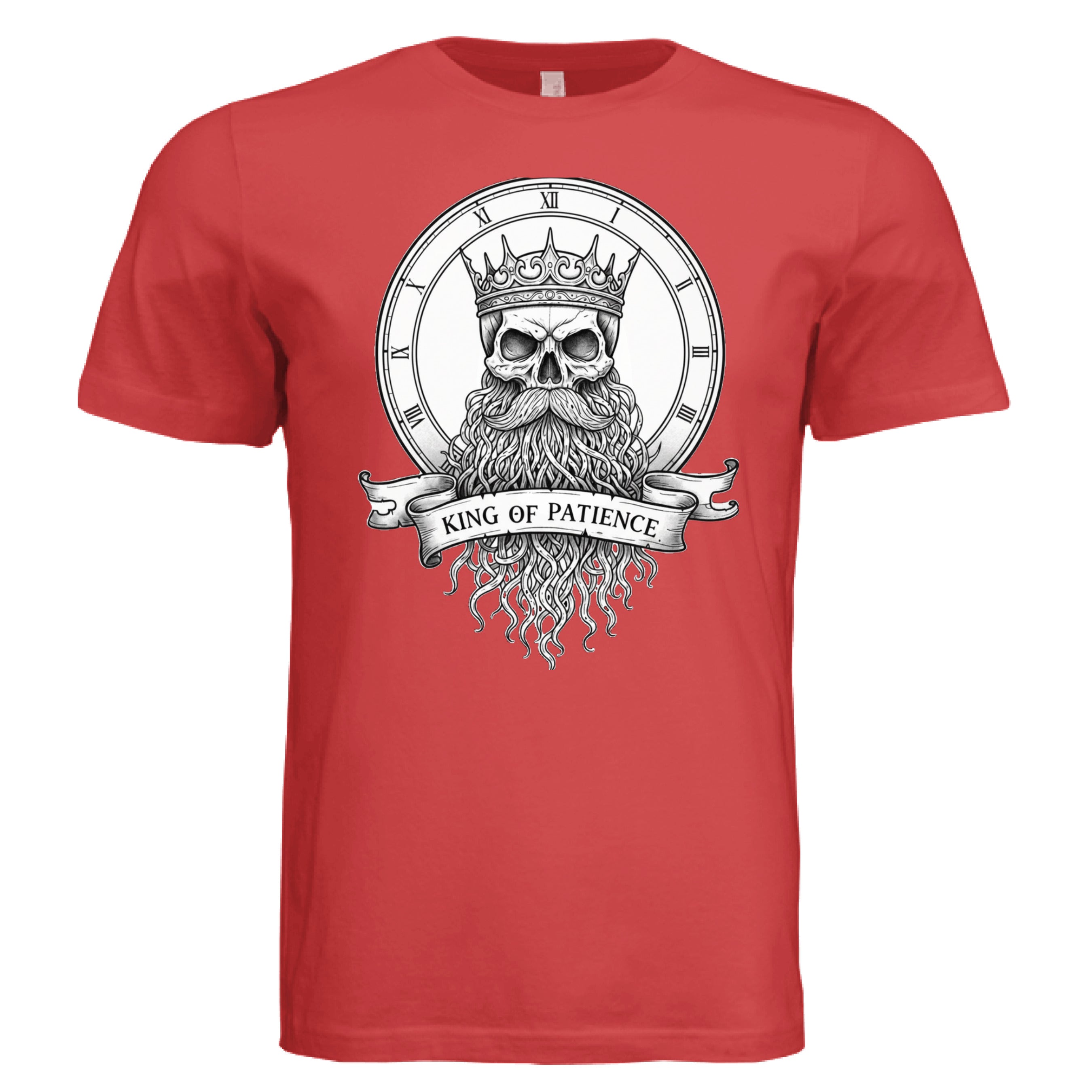 King of Patience Gothic Beard T-Shirt Symbol of Timeless Wisdom
RED - FRONT