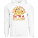 Life is Better with a Beard Vintage Hoodie For Beard Guys WHITE - FRONT