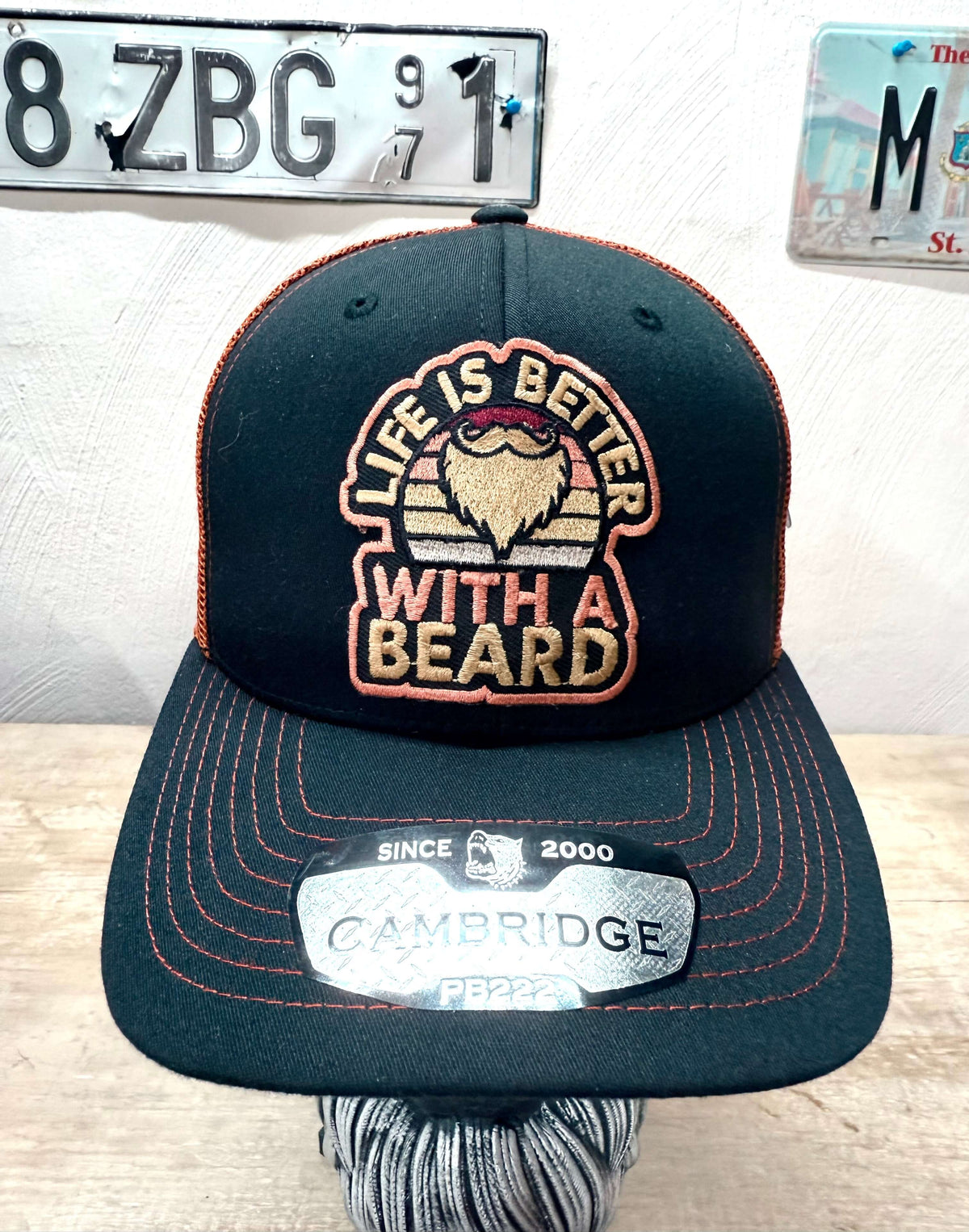 Live Is Better With A Beard  funny Trucker Hats for mens Snap Back Cap