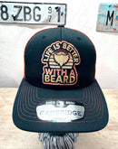 Live Is Better With A Beard  funny Trucker Hats for mens Snap Back Cap