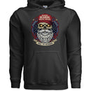 Making Beards Great Again Hoodies Bearded Skull Hoodie Patriotic Flair BLACK - FRONT