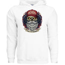 Making Beards Great Again Hoodies Bearded Skull Hoodie Patriotic Flair WHITE - FRONT