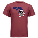 Michigan Bearded Skull Tee – Great Lakes Beard Pride Athletic Cardinal - FRONT