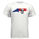 North Carolina Bearded Skull Tee – Bold Style for the Bearded Tar Heel WHITE - FRONT