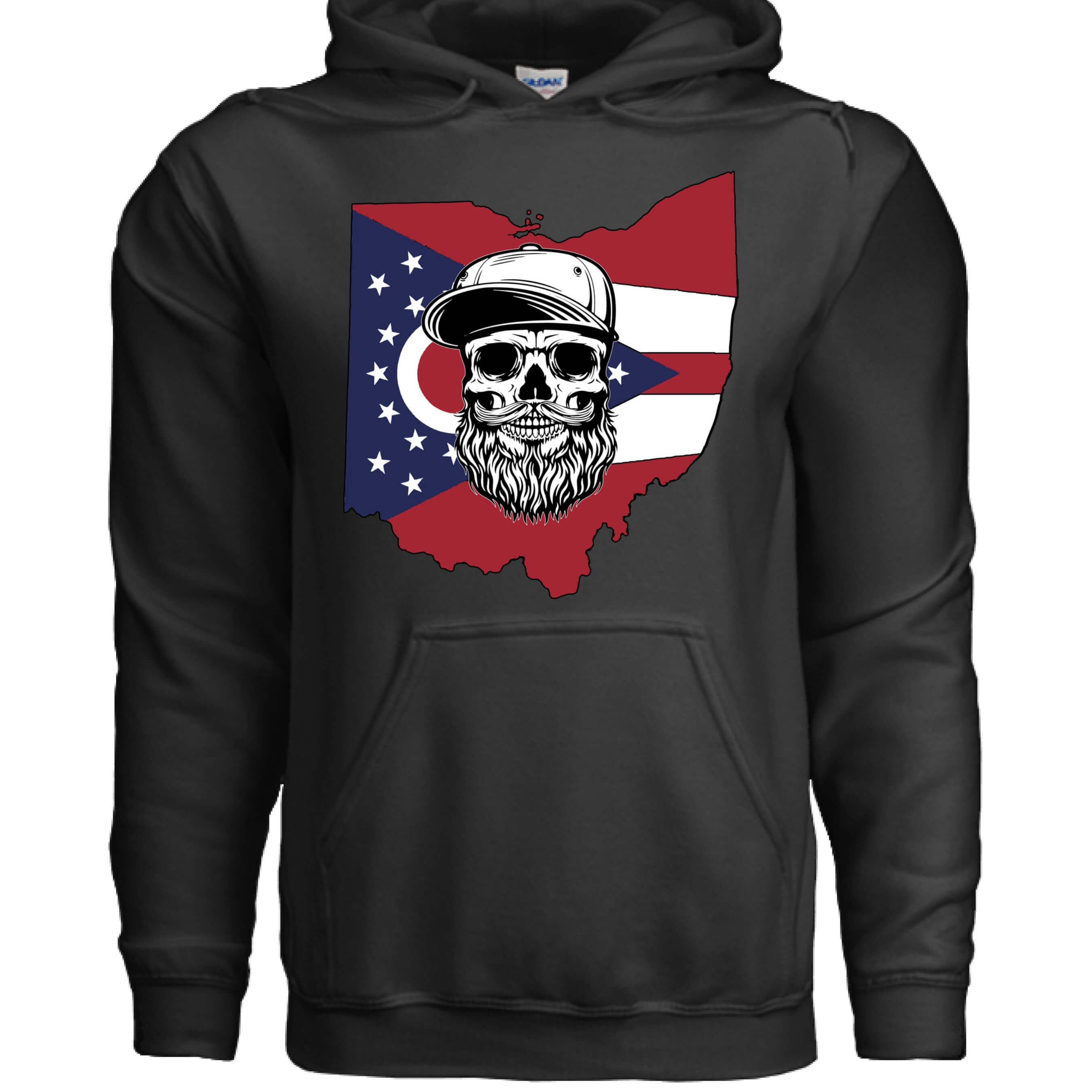 Ohio Beard Pride Hoodie BLACK - FRONT