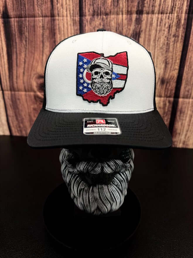Ohio Bearded Skull State Flag Richardson Hat