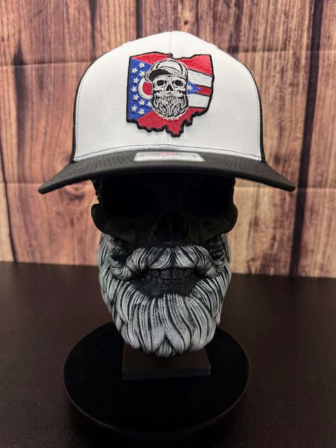 Ohio Bearded Skull State Flag Richardson Hat
