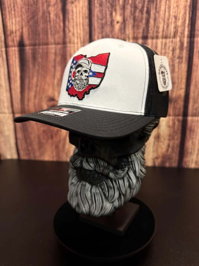 Ohio Bearded Skull State Flag Richardson Hat