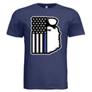 Patriotic Beard and Flag Tee Shirt Design Bearded Symbol of Strength and Unity NAVY - FRONT