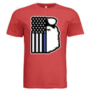 Patriotic Beard and Flag Tee Shirt Design Bearded Symbol of Strength and Unity RED - FRONT