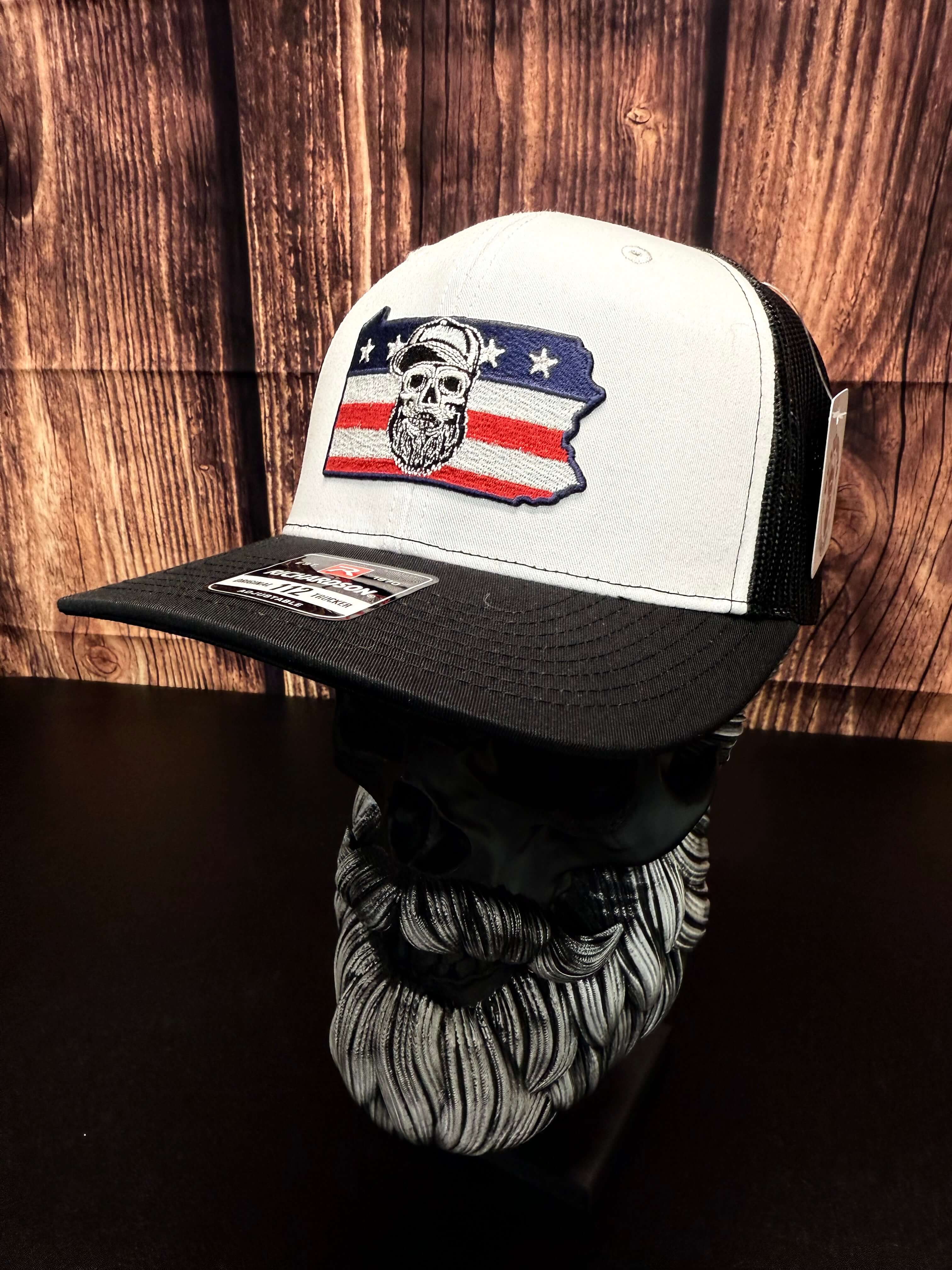 Pennsylvania Beard Skull State Richardson Hat For PA Guys


