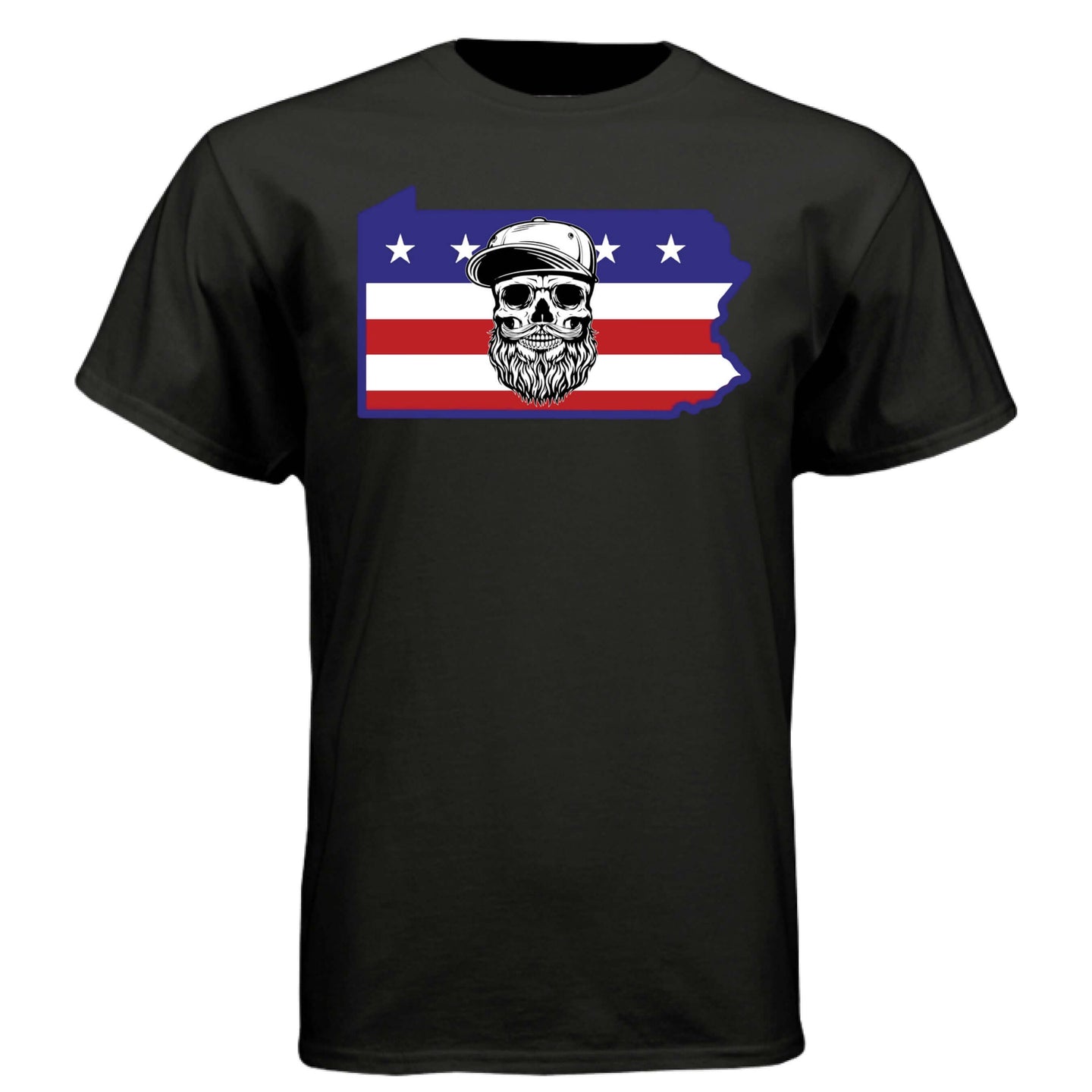Pennsylvania Bearded Skull Tee – Keystone State Beard Pride