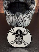 Pirate Skull With Beard Crossbones 3 Inch Sticker