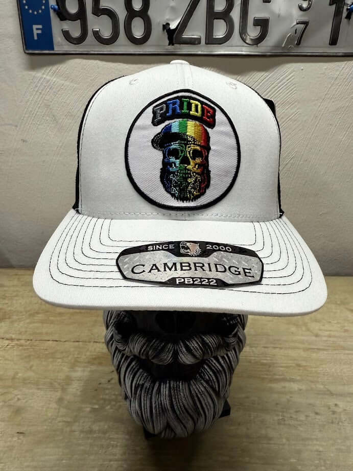 Pride Bearded Skull Guy On A Trucker Hat 