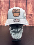 Respect The Beard Leather Patch Hat - Fun Trucker Hat 