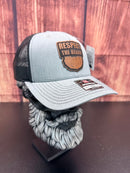 Respect The Beard Leather Patch Hat - Fun Trucker Hat 