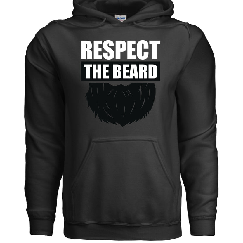 Respect the Beard Bold Bearded Hoodie Tribute to Masculine Identity