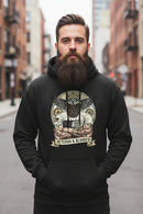 Rugged Veterans Bearded Warrior Skull Hoodie Beard Military