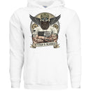 Rugged Veterans Bearded Warrior Skull Hoodie Beard Military WHITE - FRONT