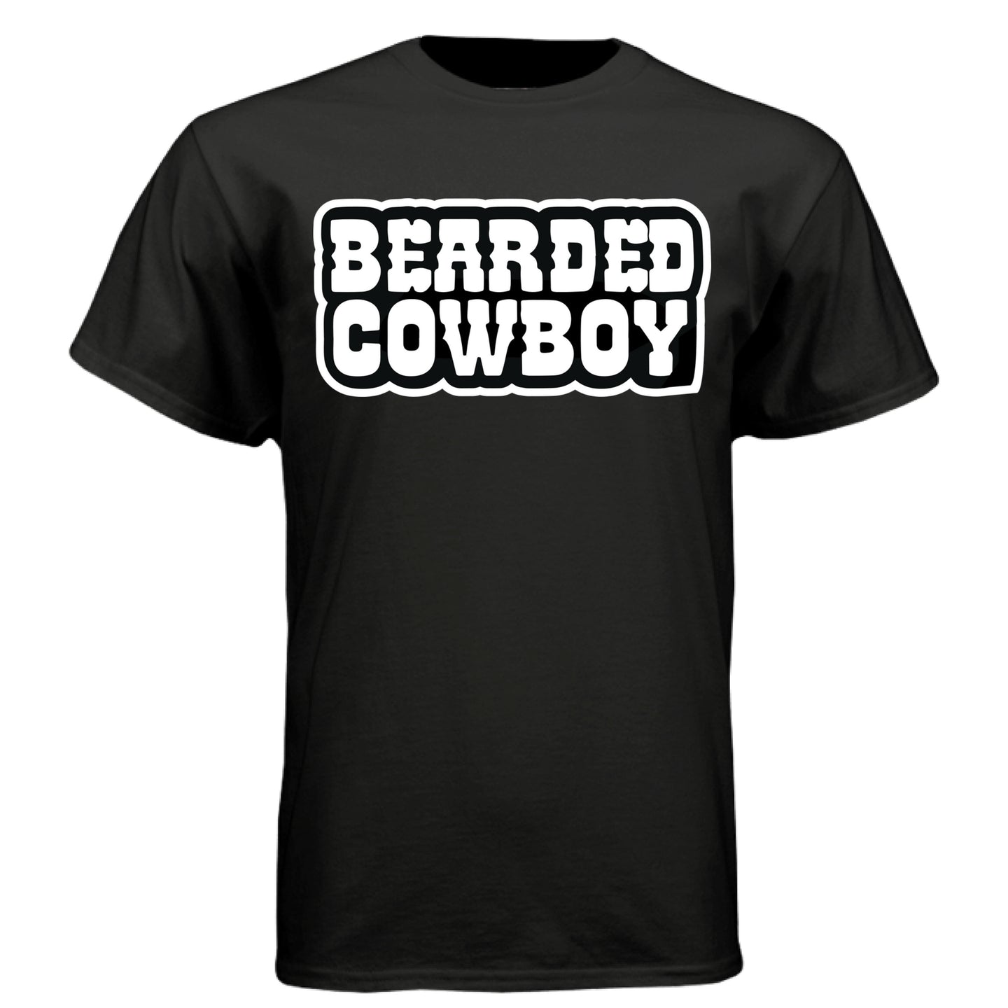 Rustic Bearded Cowboy Western Style Graphic Design Tee Shirt