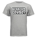 Rustic Bearded Cowboy Western Style Graphic Design Tee Shirt LIGHT STEEL - FRONT