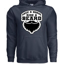 Save a Horse Ride A Beard Hoodie Funny Gift For Bearded Guys NAVY - FRONT