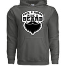 Save a Horse Ride A Beard Hoodie Funny Gift For Bearded Guys CHARCOAL - FRONT