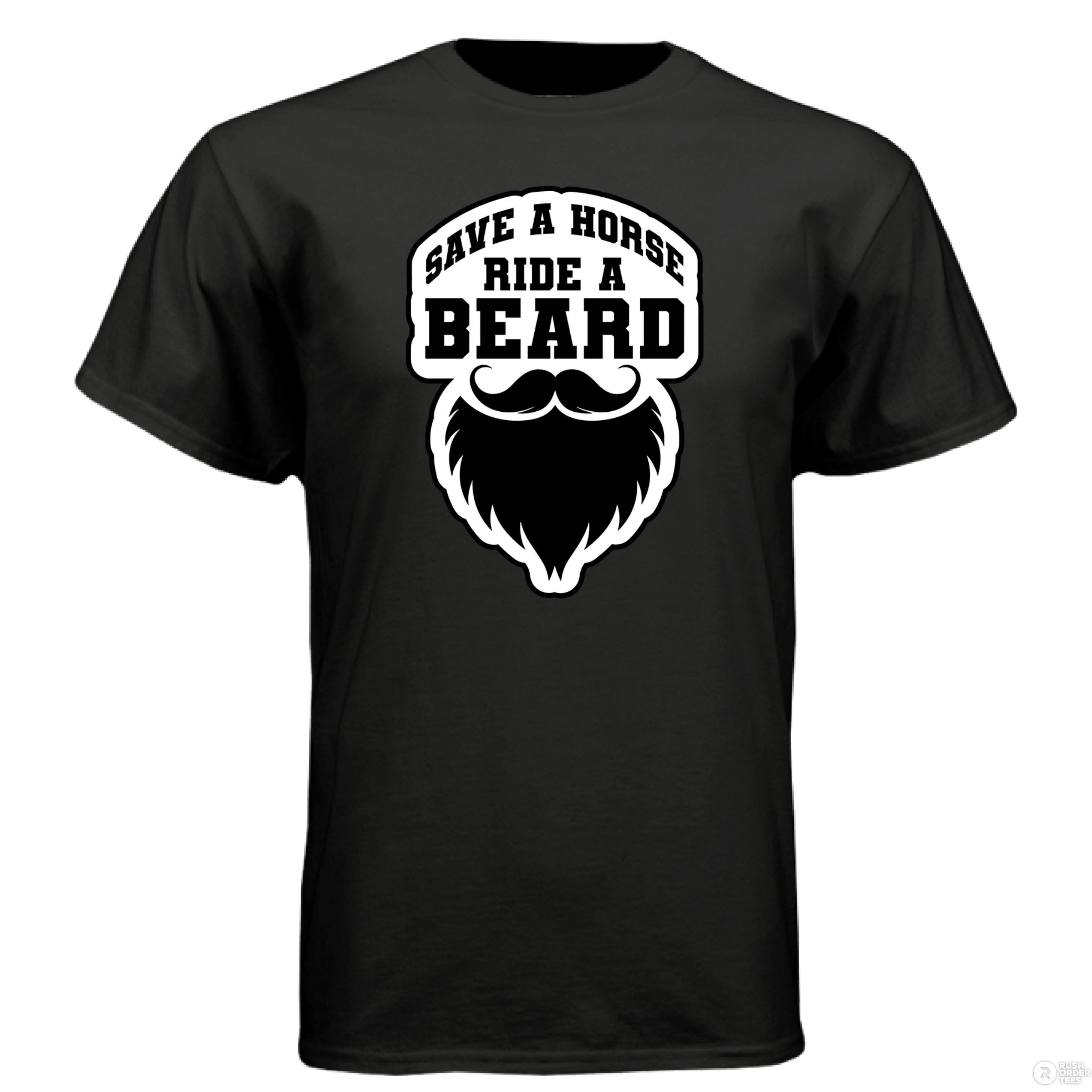Save a horse Ride A Beard T Shirt Funny Gift For Bearded Guys Stock