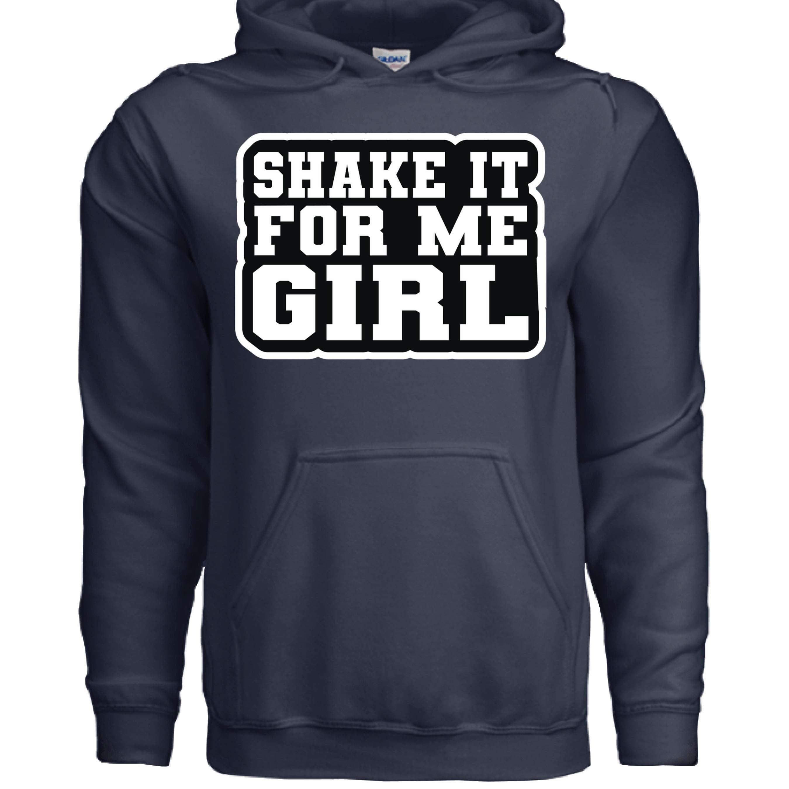 Shake It for Me Girl Hoodies Bold Retro Statement for Confident Style NAVY - FRONT