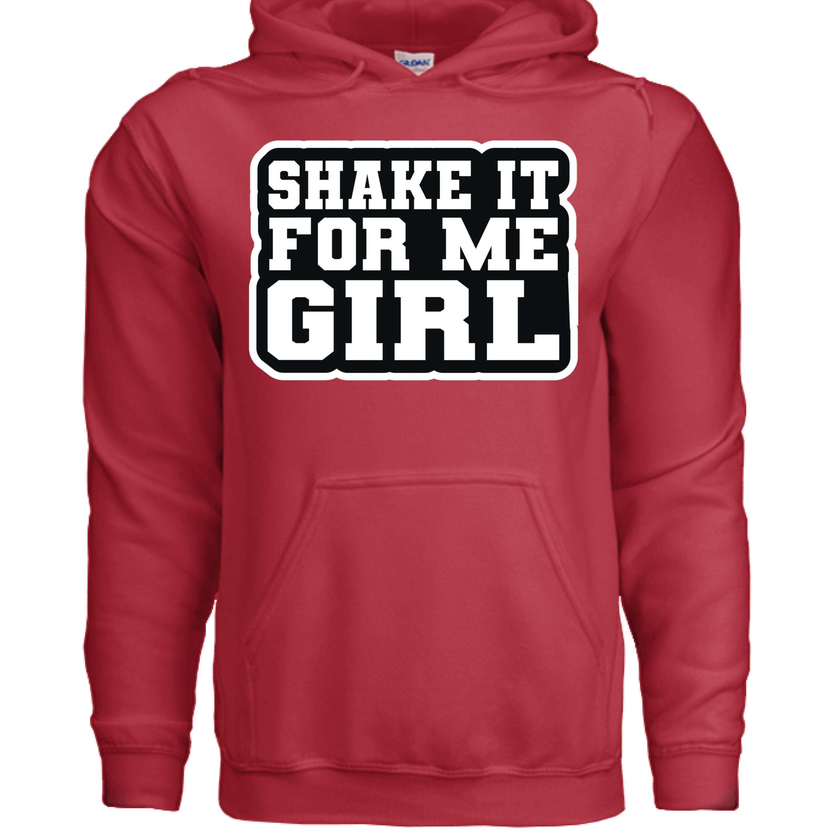 Shake It for Me Girl Hoodies Bold Retro Statement for Confident Style RED - FRONT