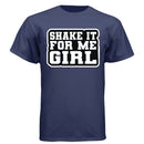 Shake It for Me Girl Tee Shirt Bold Retro Statement for Confident Style NAVY - FRONT