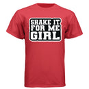 Shake It for Me Girl Tee Shirt Bold Retro Statement for Confident Style DEEP RED - FRONT