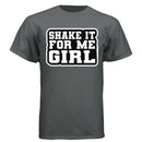 Shake It for Me Girl Tee Shirt Bold Retro Statement for Confident Style CHARCOAL HEATHER - FRONT